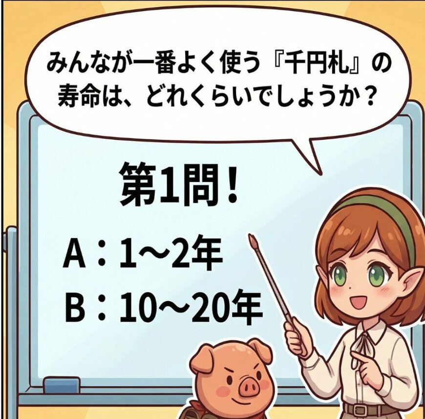【お金クイズ】千円札の寿命はどれくらい？日銀に回収された古紙幣の驚きの活用法