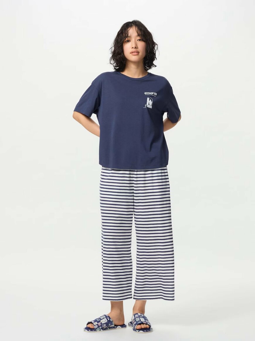 ユニクロ公式　ムーミンオープントゥルームシューズの画像