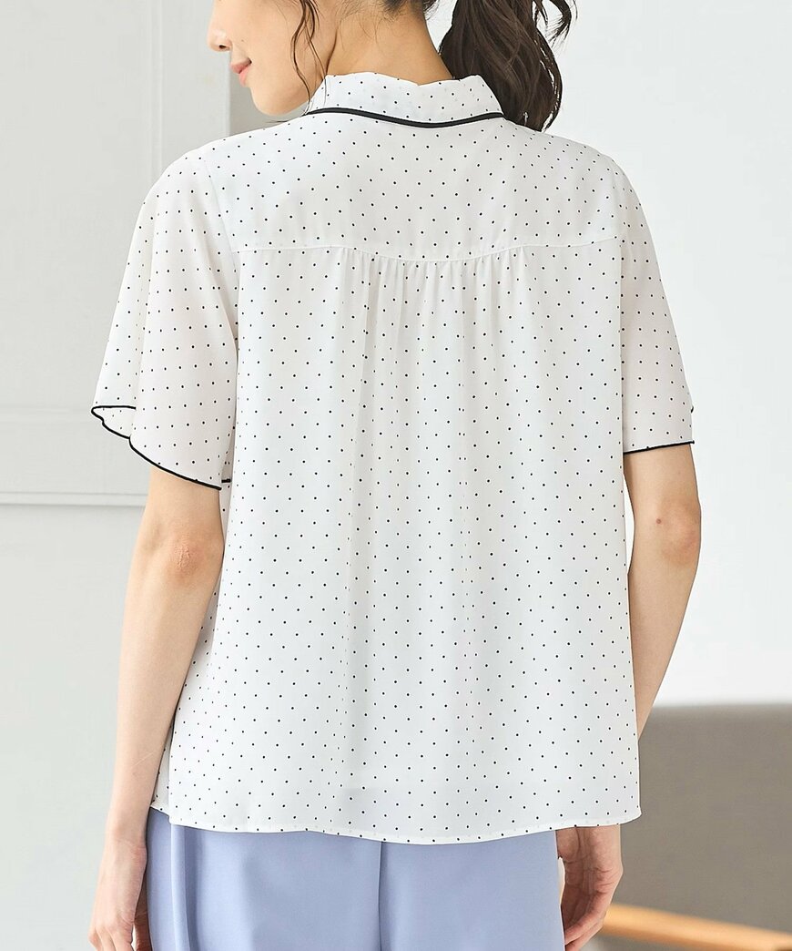 ハニーズ公式 配色ボウタイブラウスの画像