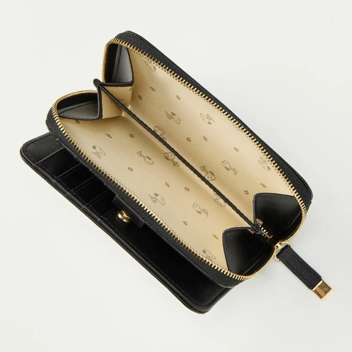 PEANUTS(スヌーピー) カクシボブローチ ラウンドファスナー 札入