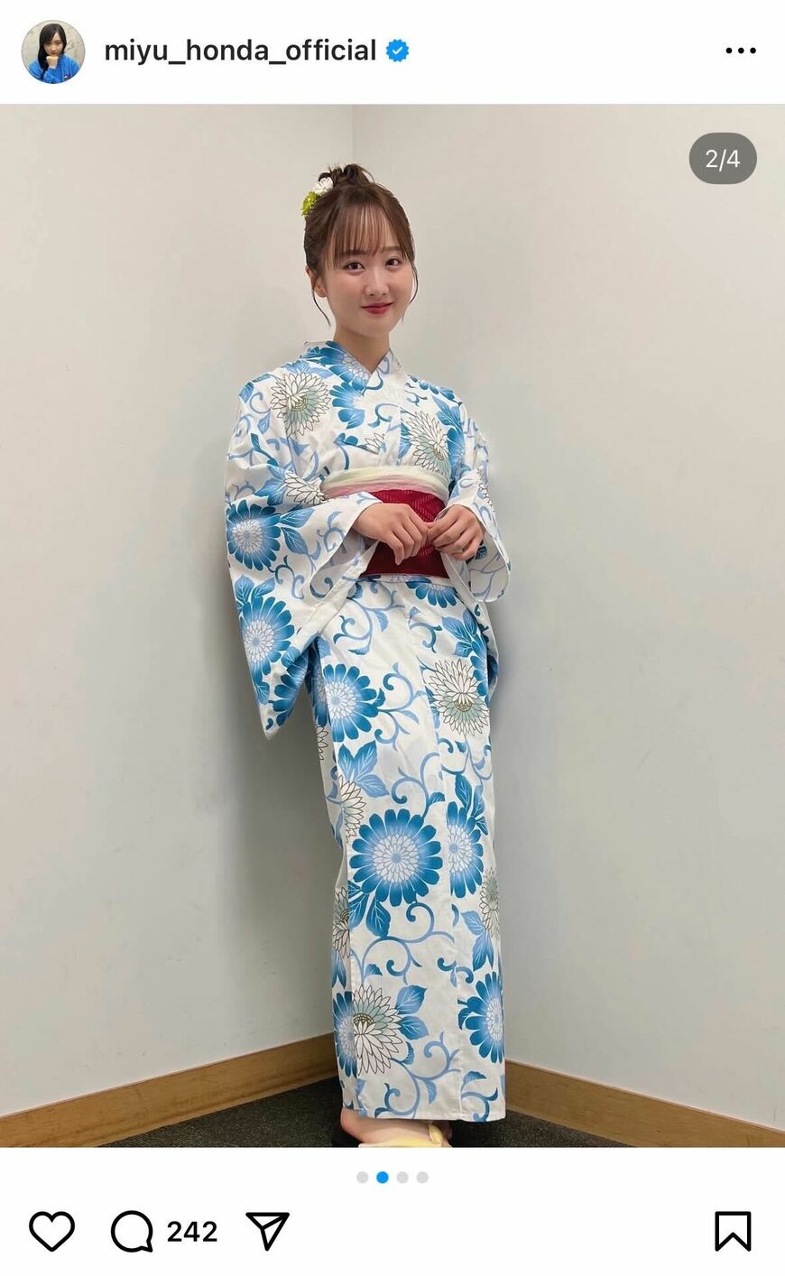 出所:本田望結のInstagram(@miyu_honda_official)参照日:2025年7月8日