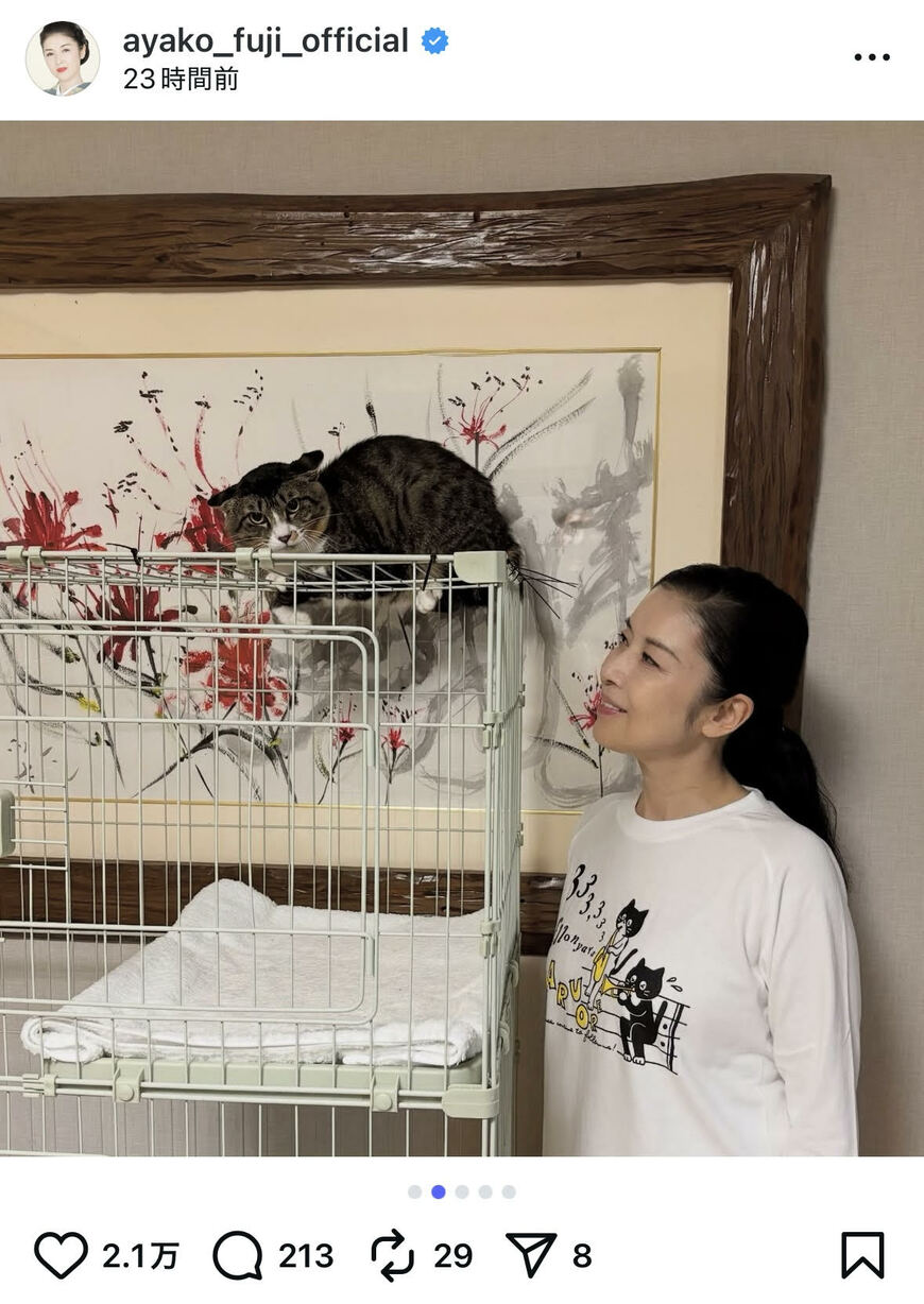 出所：藤あや子のInstagram（＠ayako_fuji_official）参照日：2025年8月14日