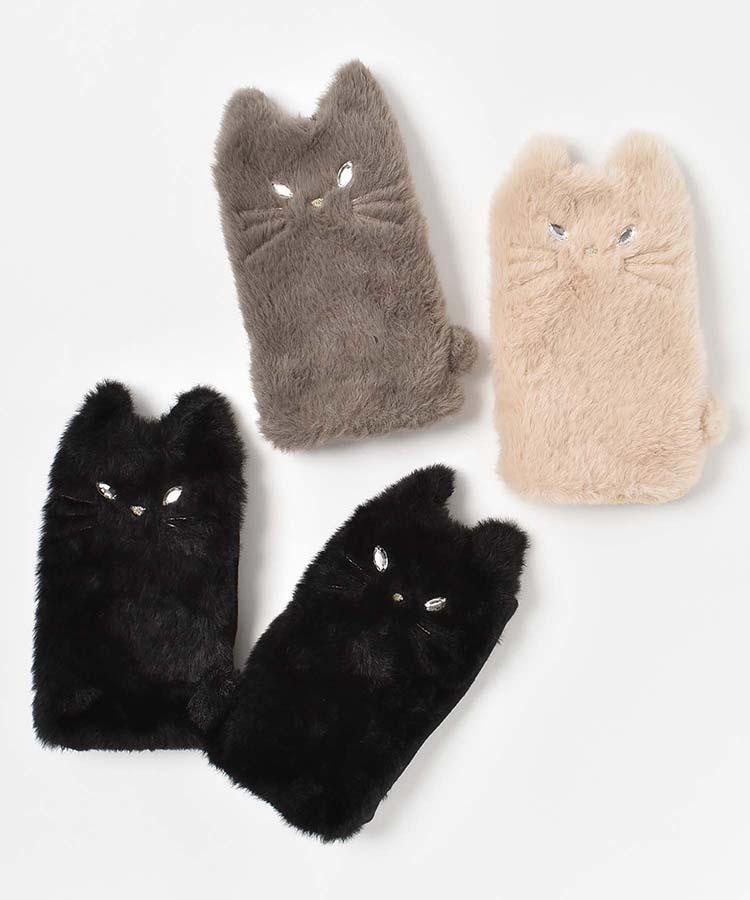 出所：Bleu Bleuet（ブルーブルーエ）公式通販 指なしネコファーグローブ