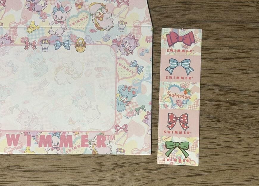 筆者撮影（セリア、SWIMMER レターセット Kawaii）