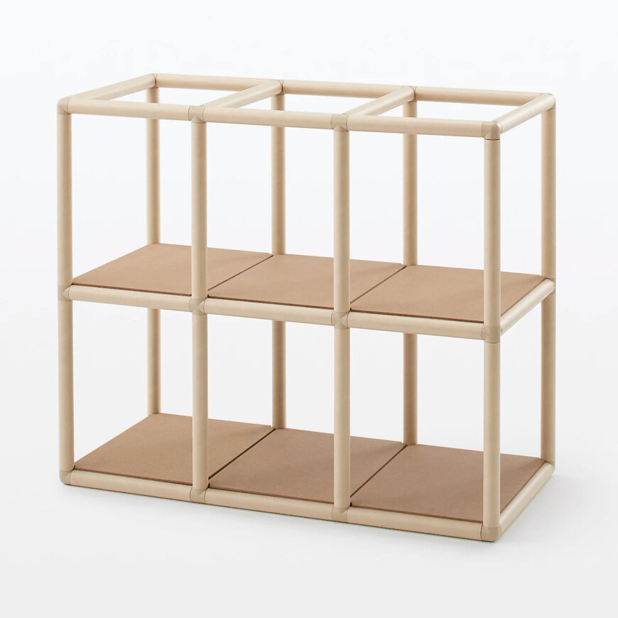 出所：無印良品 紙管ラック　2段×3列