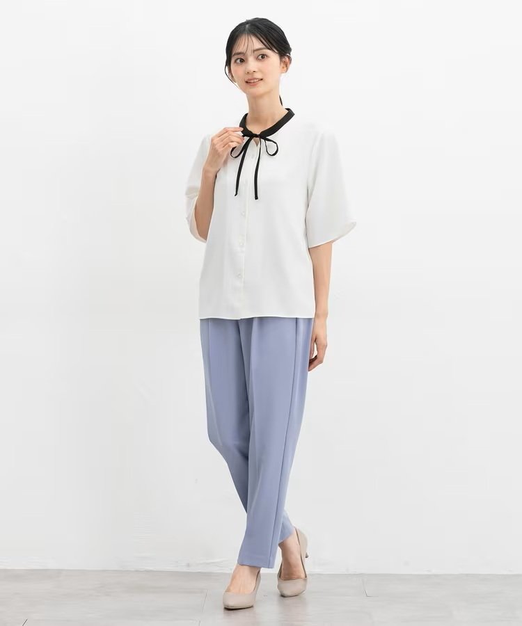 ハニーズ公式　配色リボンブラウスの画像