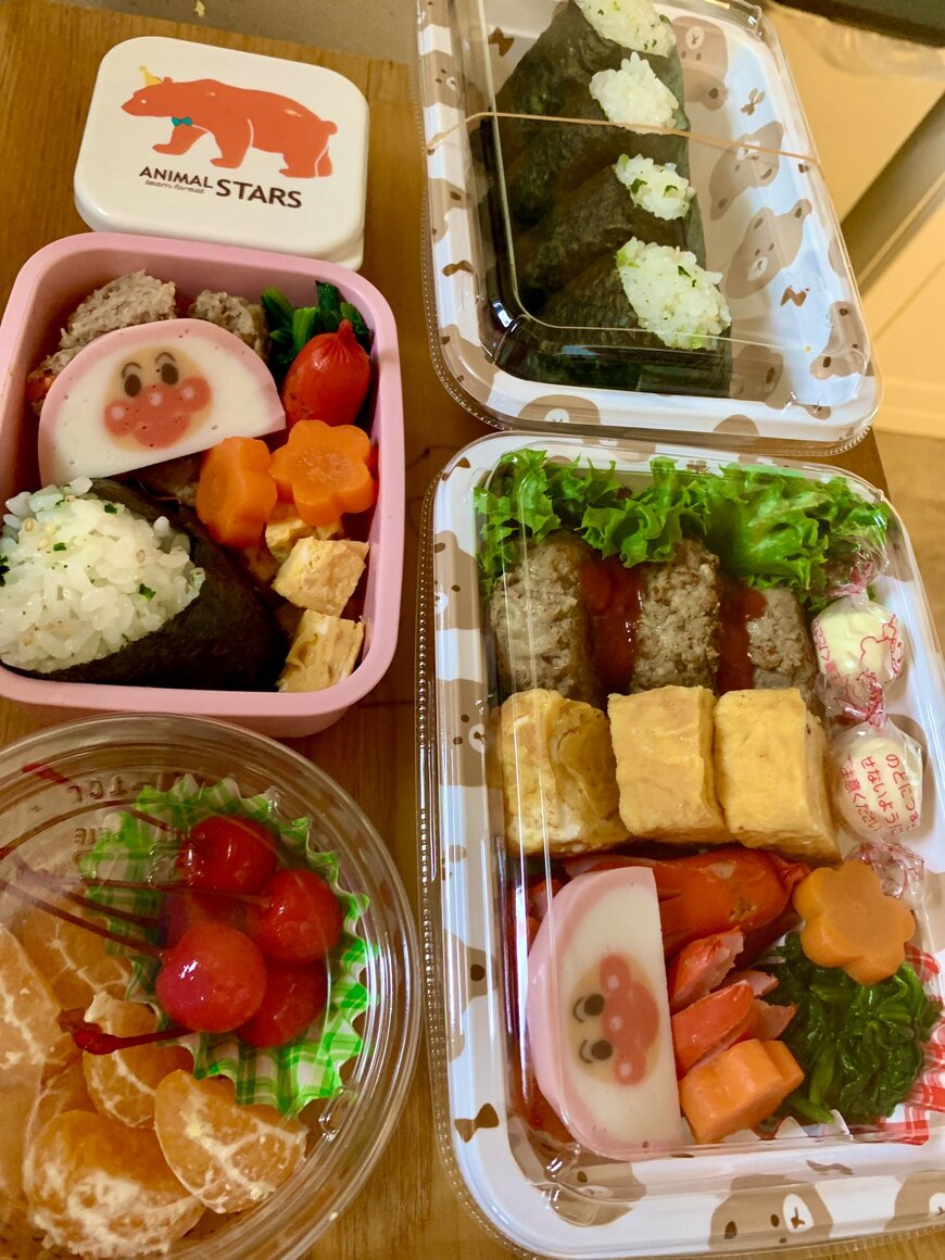 親子遠足用に作った2人分のお弁当