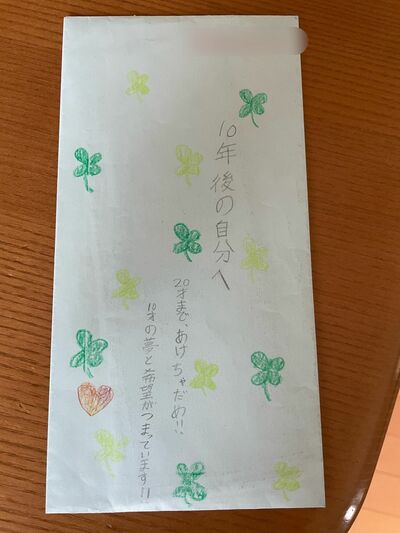 20歳の自分へ宛てた手紙
