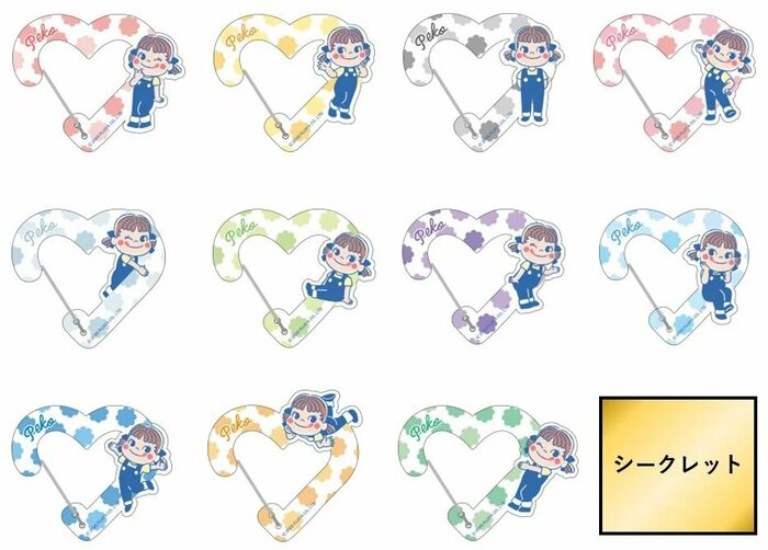 カラフルなミルキー柄のアクリルカラビナ