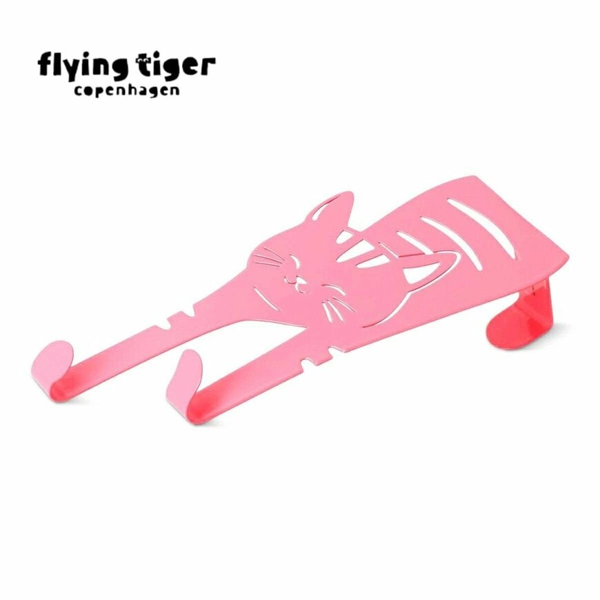 出所：Flying Tiger Copenhagen ドアハンガー（ネコ）・ピンク