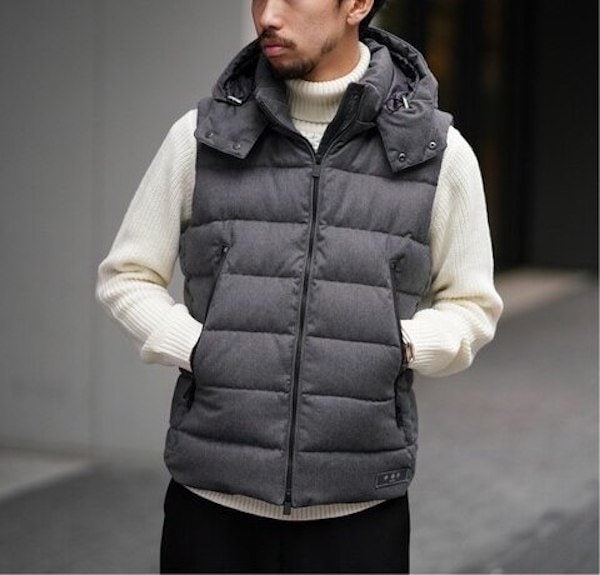 TATRAS - BOTTO ウールフーデッド ダウンベストベスト ¥96,800（税込）