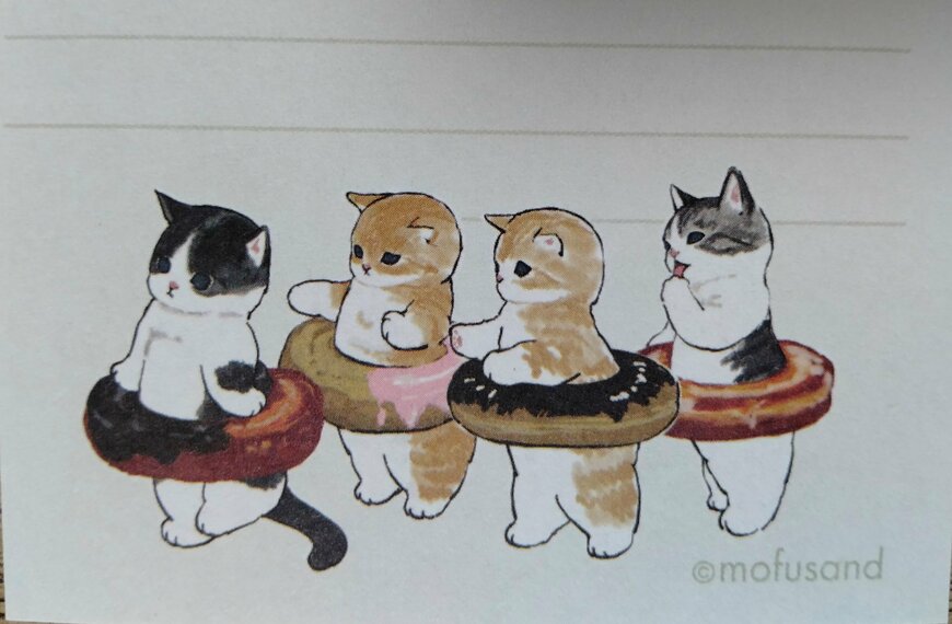 筆者撮影（セリア、mofusand ミニメモ帳（全2種））