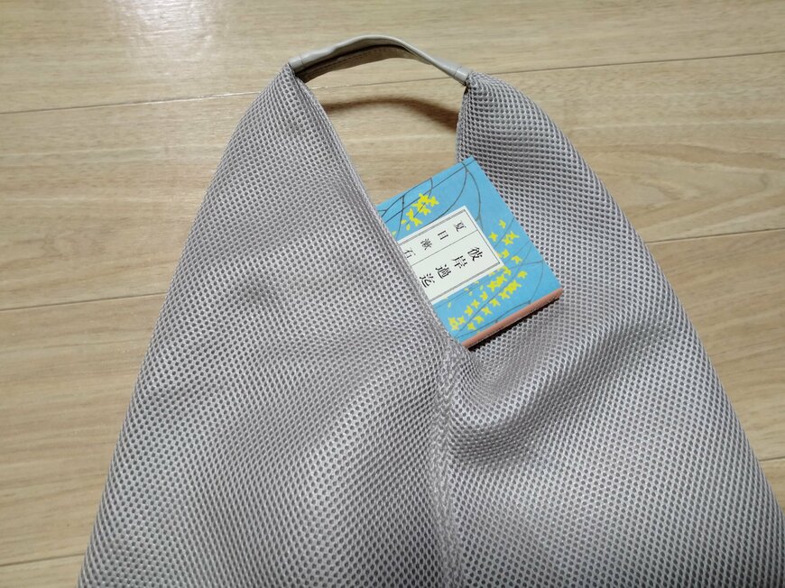 出所：筆者撮影（3COINS　メッシュトライアングルバッグ）