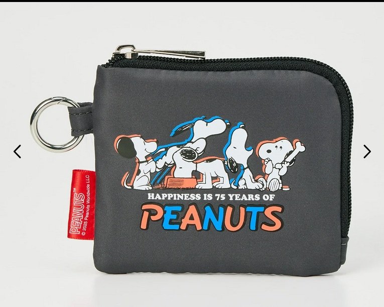 ピーナッツ75周年 フラットポーチ