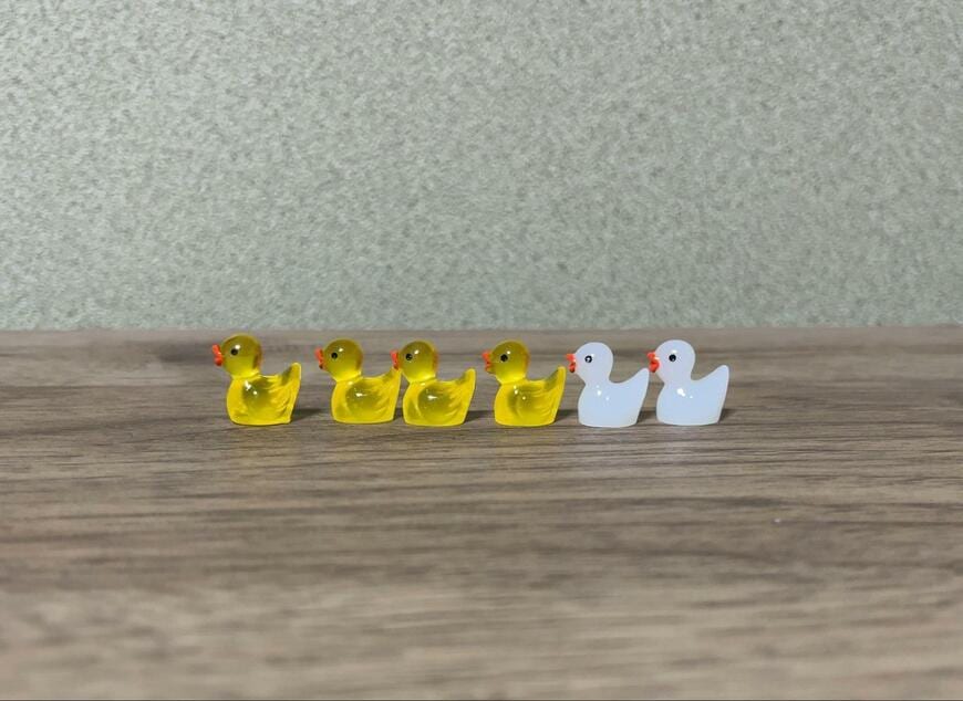 セリア、ミニチュア アヒル6P商品画像