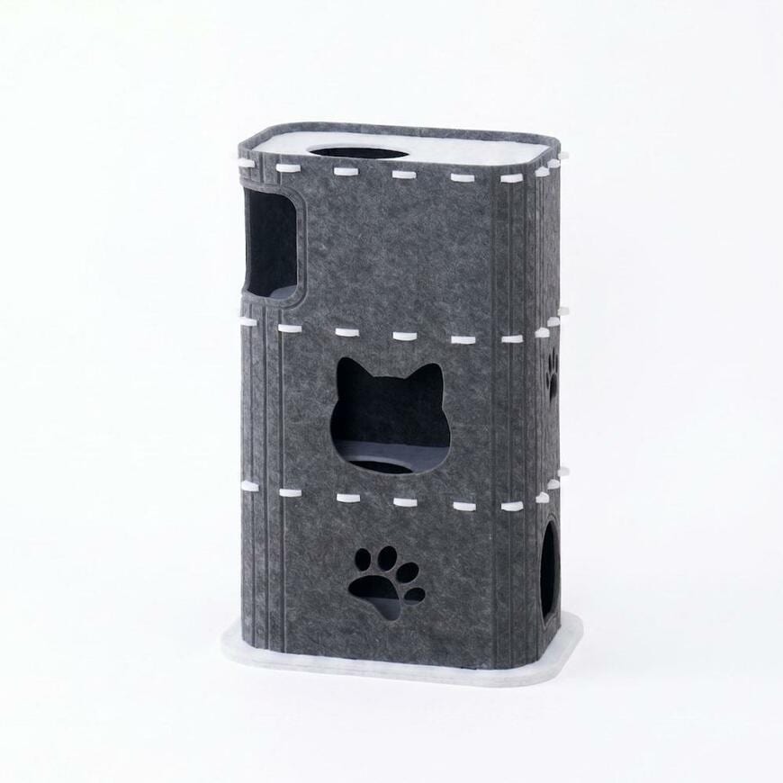 ホームセンター通販コメリドットコム Pet ami フェルトハウス スクエア 3段