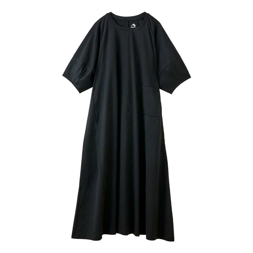 ワークマン、レディースドライサイドポケットランタンスリーブワンピース画像