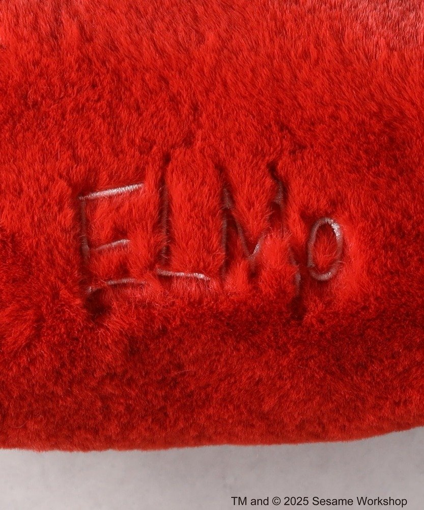 ライトオン公式　「SESAME STREET」スクエアファーポーチ（レッドサイン）
