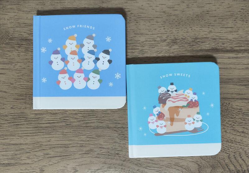 キャンドゥ、ハードカバーノート　96P　方眼　スノーF柄 筆者撮影写真