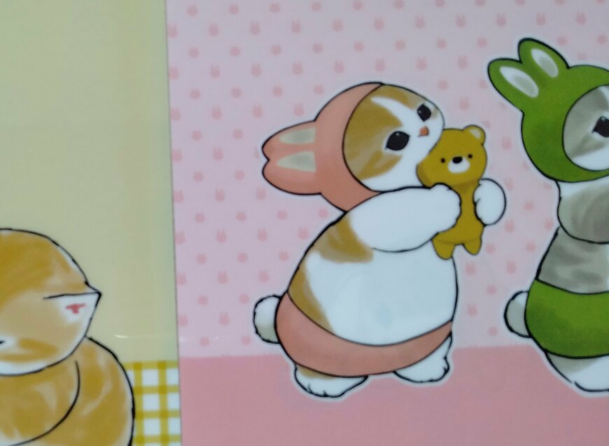 筆者撮影（セリア、mofusand A4クリアファイル3(全2種)）