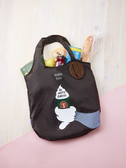 タリーズコーヒージャパン公式　トムとジェリーコーヒービーンズポーチ付き エコバッグの画像