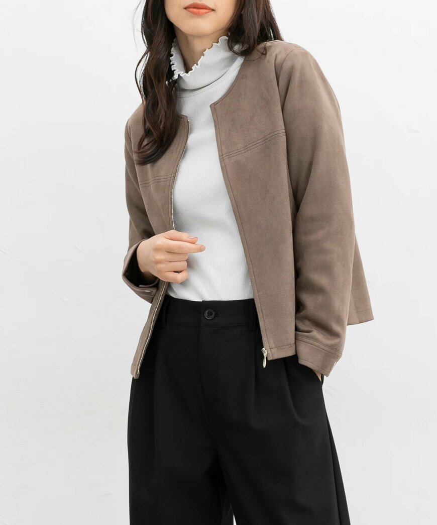 スエードブルゾン