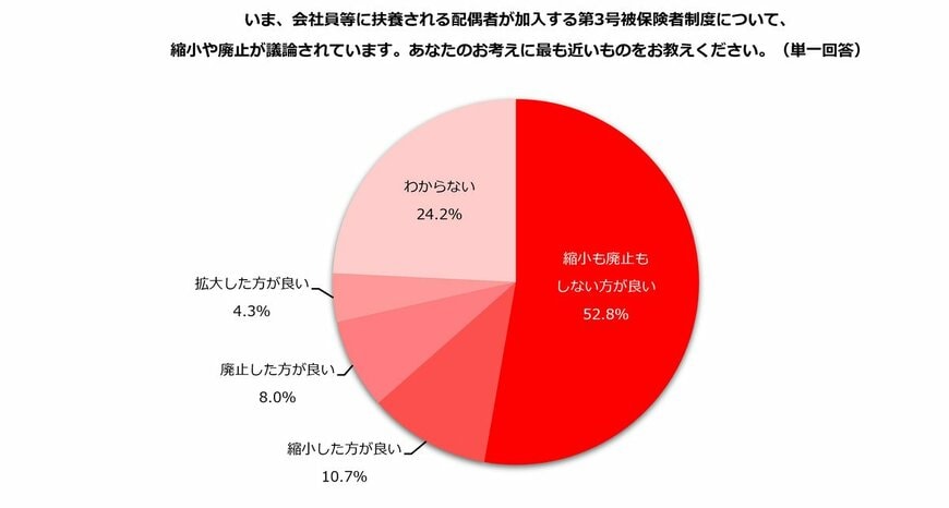 第3号被保険者制度についてどう思う?