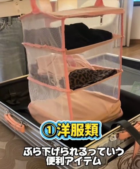 スーツケースに入れている洋服収納用の便利アイテム