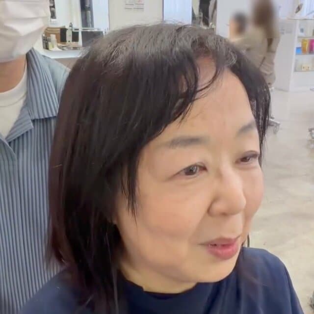 「どうにか…」鹿児島から来た女性。縮毛矯正から卒業した姿に笑顔！「素晴らしい」「若見えしてます」