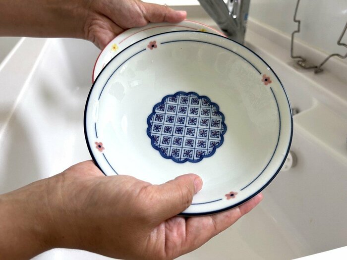 水で泡を流すときれいになりました！