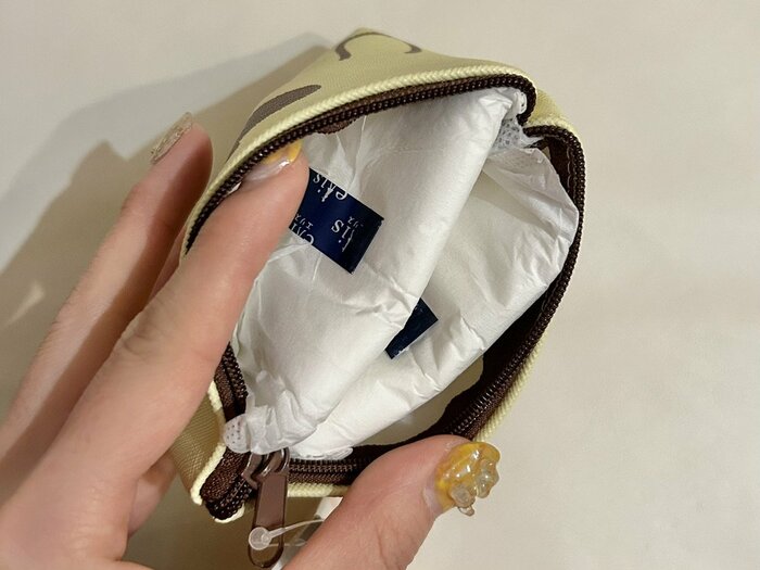 少し抵抗のある生理用品もすっぽり