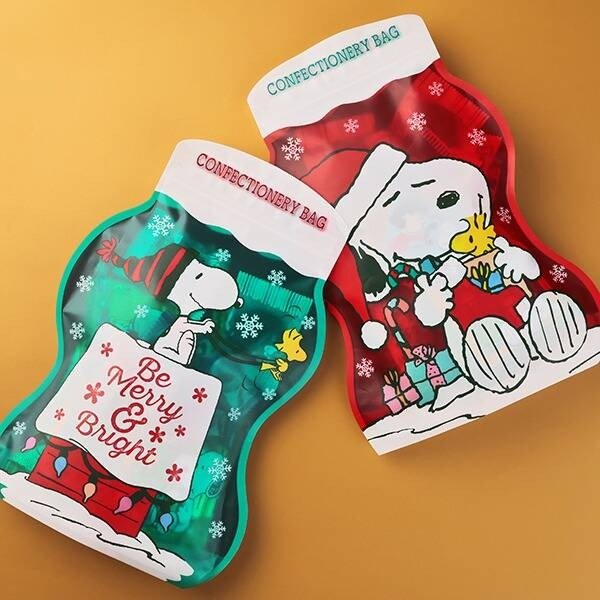 「スヌーピー　クリスマス　コンフェクショナリージッパーバッグ」