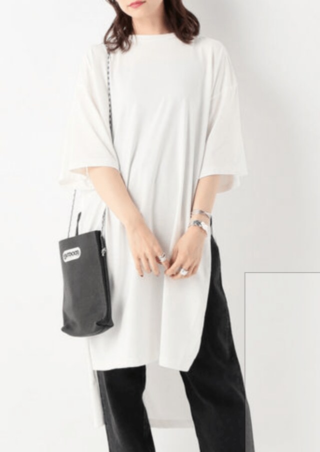 JOURNAL STANDARD - クリアジャージー クルーネックスリットチュニックプルオーバー ¥9,180（税込）