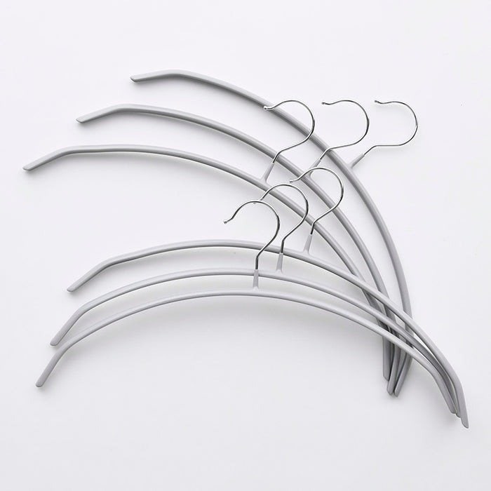 ダイソー公式 滑りにくいアーチ型ハンガー(クールグレー、6本)