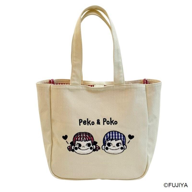 ペコ＆ポコ　チェック柄トートバッグ
