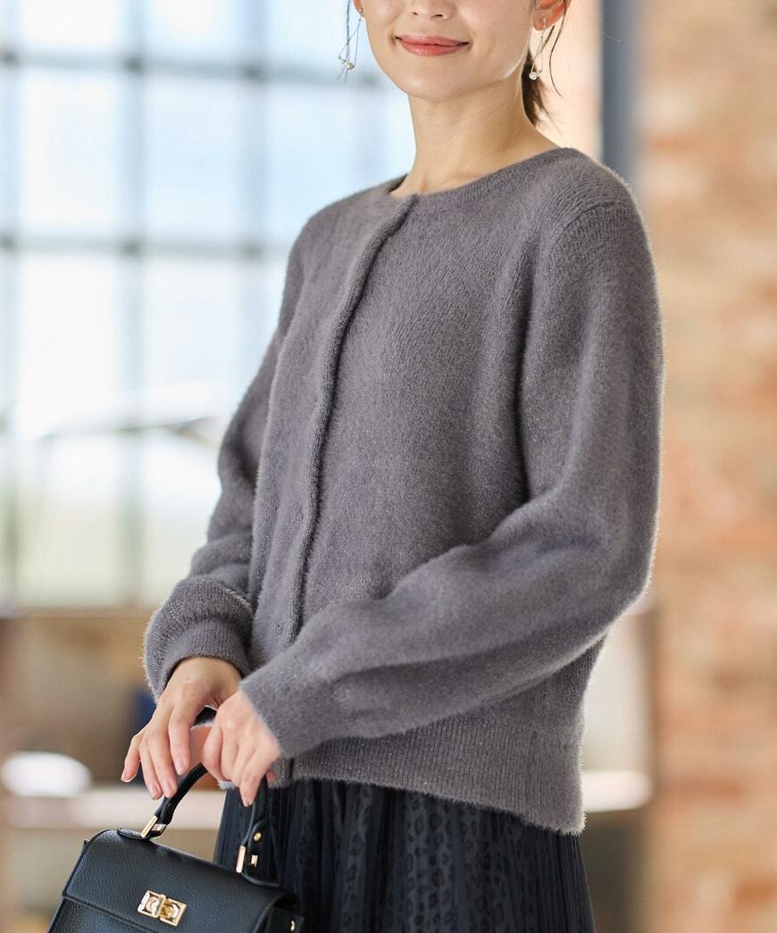 ハニーズ　ラメフェザークルーカーデ