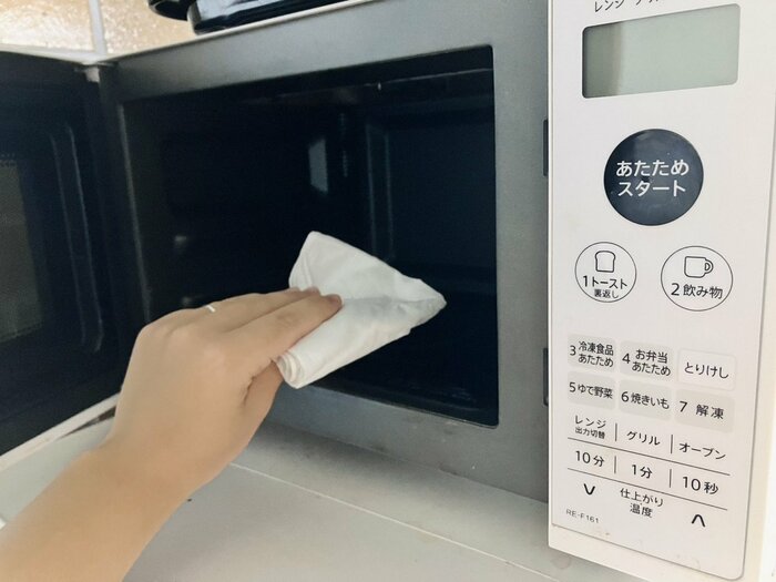 電子レンジも手軽に除菌できる