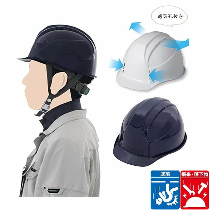 ワークマン公式　通気孔付きヘルメット スチロール入り