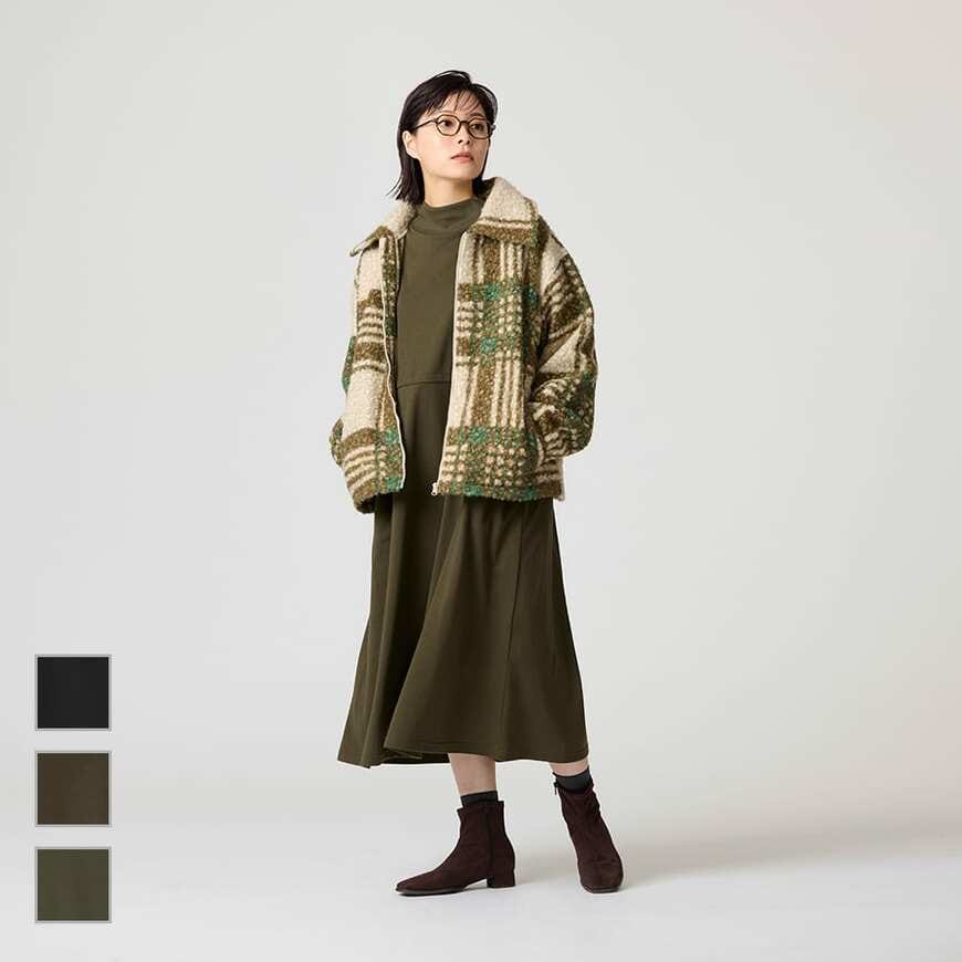 出所：ワークマン公式　レディースニュートラルギャザーワンピース