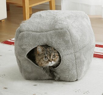 出所：株式会社コメリ　Pet ami　ペットベッド　キューブ　グレー