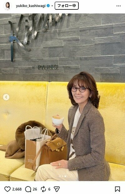 柏木由紀子のInstagram投稿