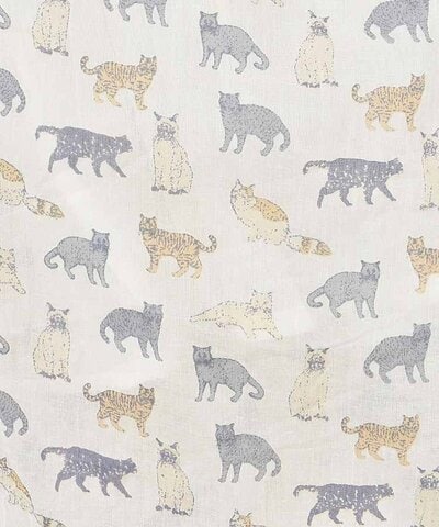 Bleu Bleuet、ねこ柄コットンボイルスカート商品画像