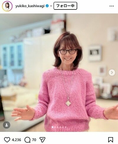 柏木由紀子のInstagram投稿