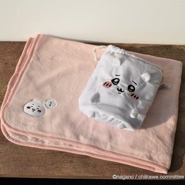 巾着付きブランケット　フワフワ　ちいかわ