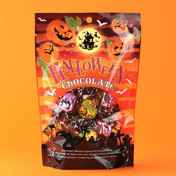 パッケージが印象的な「ハロウィン ミルクキューブチョコ」