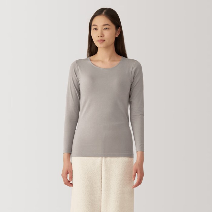 吸湿発熱性のある生地を使用した綿高混率インナーー