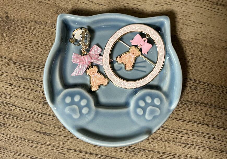 筆者撮影（セリア、箸置きプレート 肉球ねこ）