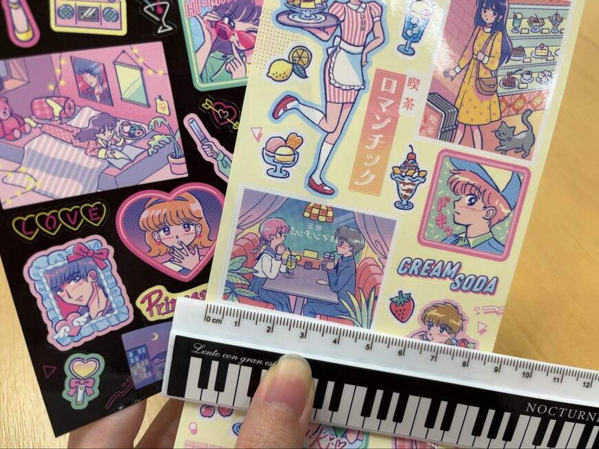 筆者撮影（キャンドゥ、レトロモードシール　ファンタジー・ナイト、レトロモードシール　スウィート・デイ）