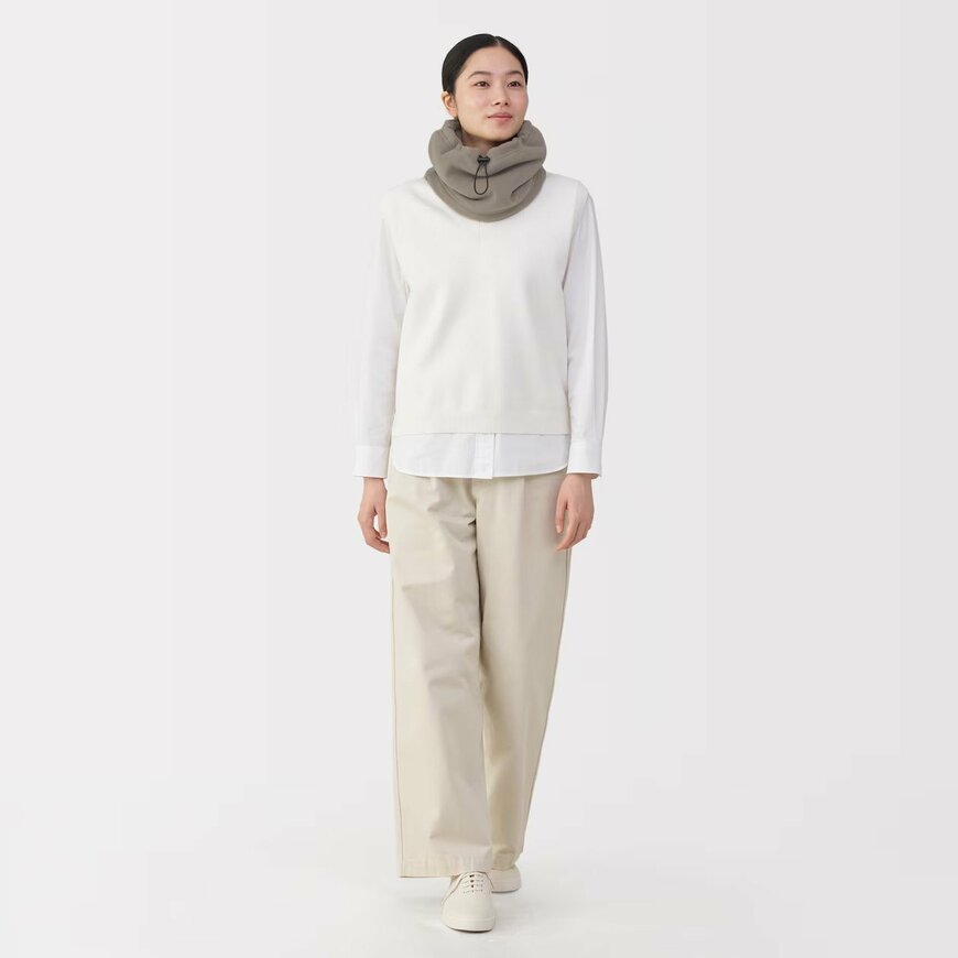 出所：無印良品ネットストア公式　再生ポリエステル　内ボアフリース　ネックウォーマー