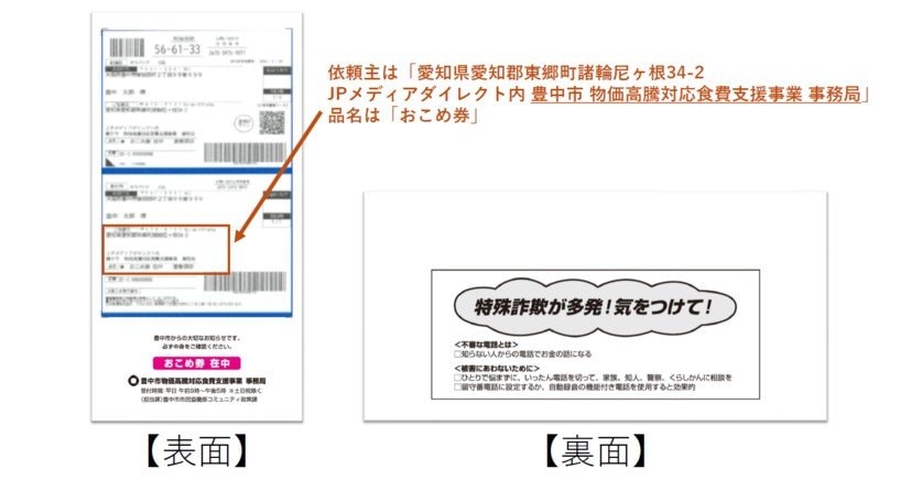 豊中市のおこめ券